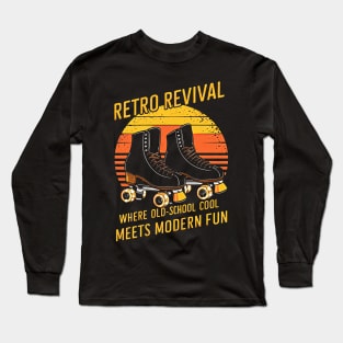 Sunset Skate: Where Retro Meets Rad Long Sleeve T-Shirt